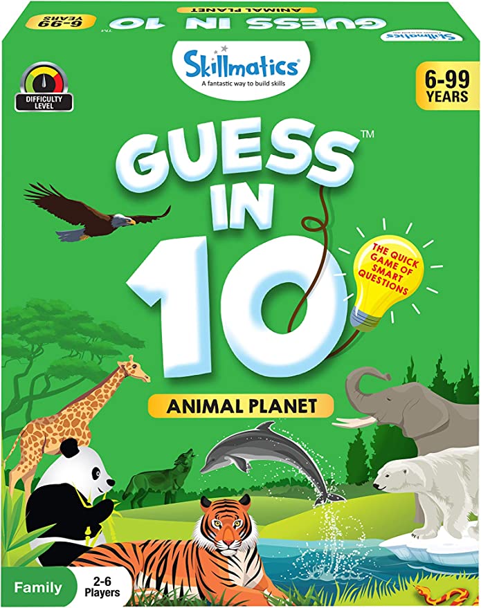 Skillmatics Card Game - Guess in 10 Animal Planet