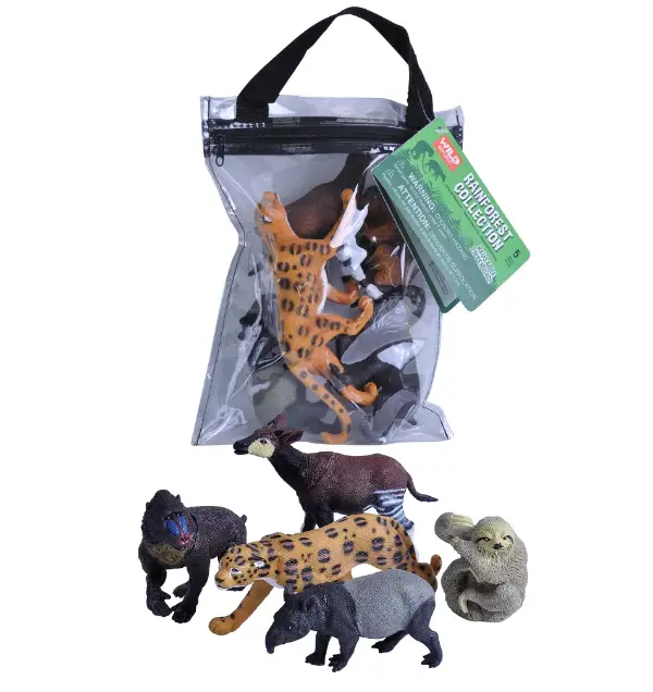 Rainforest animals figurine set